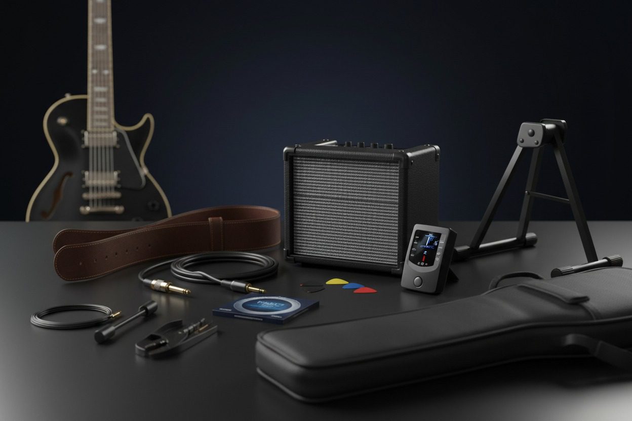 Acessórios para guitarra.